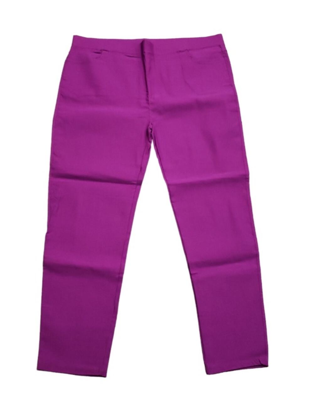 Nema Avenue Vibrant Purple Elastic Waist Stretch Pants Size 3X